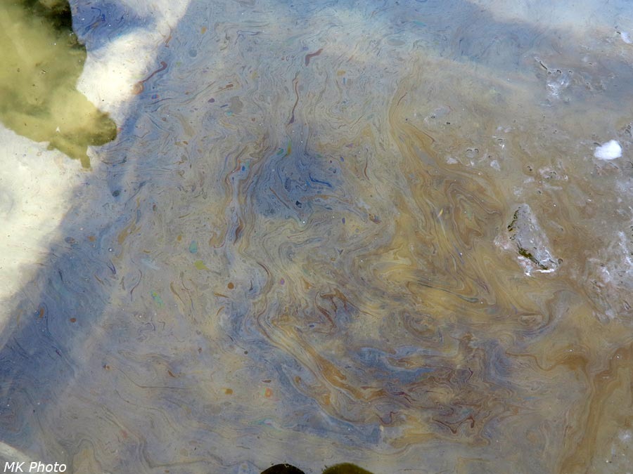 Разводы на поверхности воды