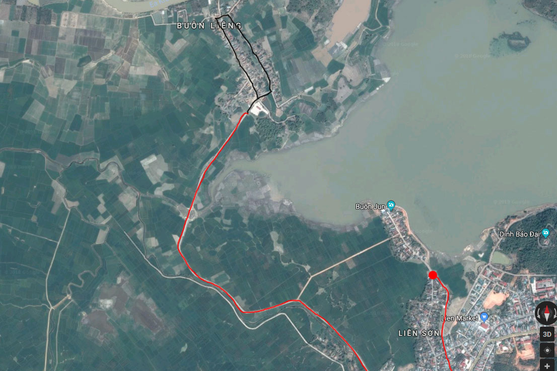 Карта поездки в деревню мнонгов
