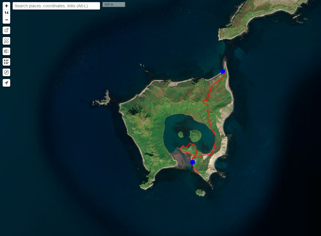 Google island. Карта Донгарона фото Спутник.